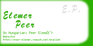 elemer peer business card